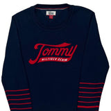 Tommy Hilfiger Denim Striped Sweater - Medium Navy Cotton