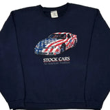 Stock Cars Jerzees Graphic Sweatshirt - XL Navy Cotton Blend