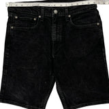 Levis Denim Shorts - 32W 10L Black Cotton