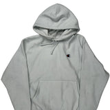 Reverse Weave Champion Hoodie - Large Grey Cotton