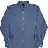 Tommy Hilfiger Striped Shirt - Large Blue Cotton