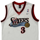 Philadelphia 76Ers Nike Nba Jersey - Large White Polyester