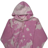 Reverse Weave Champion Tie-Dye Hoodie - Medium Pink Cotton Blend