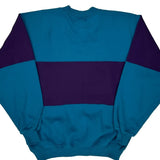 Unbranded Striped Sweatshirt - Medium Blue Polyester Blend