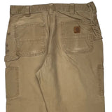 Carhartt Double Knee Carpenter Pants - 34W 32L Khaki Cotton