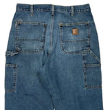Carhartt Double Knee Carpenter Jeans - 34W 28L Blue Cotton