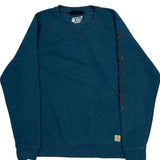Relaxed Fit Carhartt Spellout Sweatshirt - XL Blue Cotton