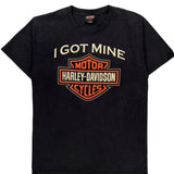 Harley Davidson Graphic T-Shirt - Small Black Cotton