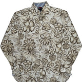 Tommy Hilfiger Floral Hawaiian Shirt - Medium Brown Cotton
