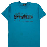 Chicken, Alaska Fruit Of The Loom Graphic T-Shirt - Medium Blue Cotton Blend