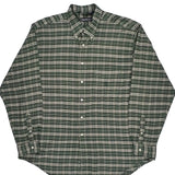 Nautica Checked Shirt - XL Green Cotton Blend