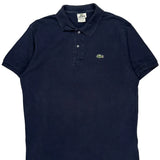 Lacoste Polo Shirt - Small Navy Cotton