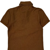 Tommy Hilfiger Slim Fit Polo Shirt - Small Brown Cotton