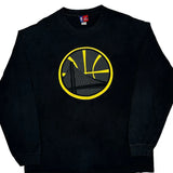 Golden State Warriors Majestic Nba Long Sleeve T-Shirt - XL Black Cotton