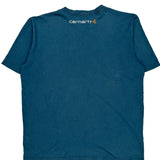 Carhartt Spellout T-Shirt - XL Blue Cotton