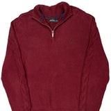Nautica 1/4 Zip - XL Red Cotton