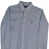 Ralph Lauren Striped Shirt - XL Blue Cotton