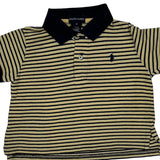 Age 2 Ralph Lauren Striped Polo Shirt - 3XS Navy Cotton