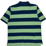 Lacoste Striped Polo Shirt - Large Blue Cotton
