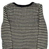 Tommy Hilfiger Striped Cardigan - Medium Black & White Cotton