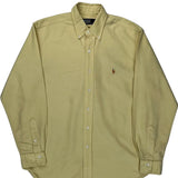 Polo By Ralph Lauren Shirt - Large Yellow Cotton