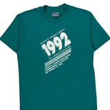 Hanes Graphic T-Shirt - Large Green Cotton Blend