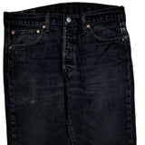 Levis 501 Jeans - 36W 30L Black Cotton