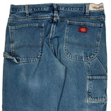 Dickies Double Knee Carpenter Jeans - 36W 30L Blue Cotton
