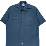 Carhartt Short Sleeve Shirt - XL Blue Cotton