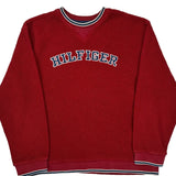 Tommy Jeans Spellout Fleece - XL Red Cotton