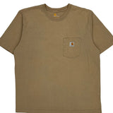 Carhartt T-Shirt - Large Brown Cotton