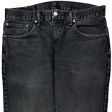 Levis 505 Jeans - 34W 32L Black Cotton