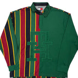 Anthony Ramos Tommy Hilfiger Striped Rugby Shirt - 2XL Green Cotton