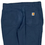 Carhartt Carpenter Trousers - 35W 32L Blue Polyester Blend