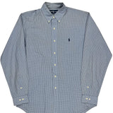 Yarmouth Ralph Lauren Checked Shirt - Medium Blue Cotton