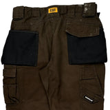 Cat Double Knee Cargo Pants - 32W 30L Black Cotton