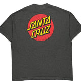 Santa Cruz Graphic T-Shirt - 2XL Gray Cotton