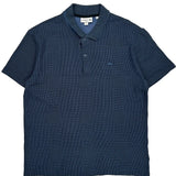 Lacoste Checked Polo Shirt - XL Blue Cotton