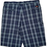 Dickies Checked Shorts - 38W 11L Gray Cotton Blend