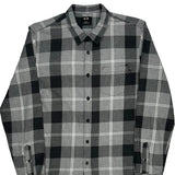 Oakley Checked Flannel Shirt - XL Gray Cotton
