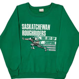 1989 Saskatchewan Roughriders Penmans Football Sweatshirt - XL Green Cotton