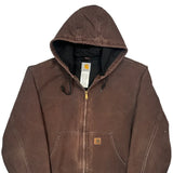 Carhartt J208 Dkb Jacket - Large Brown Cotton