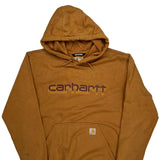 Carhartt Spellout Hoodie - Medium Brown Cotton