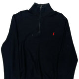 Polo By Ralph Lauren 1/4 Zip - XL Black Cotton