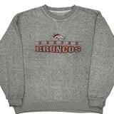 Denver Broncos Nfl Football Jumper - Large Grey Cotton Blend