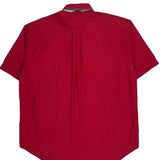 Tommy Hilfiger Short Sleeve Shirt - Large Red Cotton