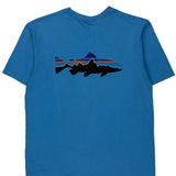 Patagonia Graphic T-Shirt - Small Blue Cotton