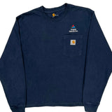 Virginia Natural Gas Logo Carhartt Long Sleeve T-Shirt - Medium Blue Cotton