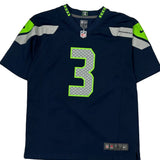 Seahawks Nike #3 Wilson Football Jersey - Large Navy Polyester
