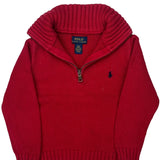 Age 2 Polo By Ralph Lauren 1/4 Zip - XS Red Cotton